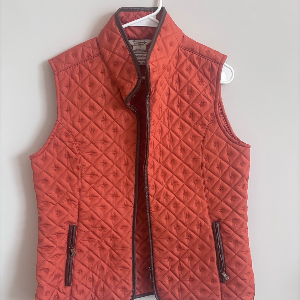 Cambridge Dry Goods Quilted Orange Vest